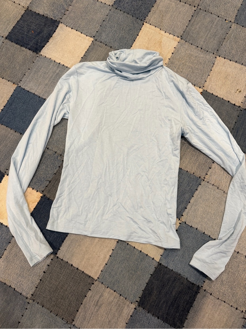 Ripley Rader Light Blue Turtleneck Long Sleeve Top